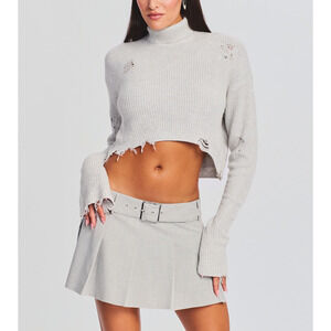 Ser.O.Ya 'Fae' Silver Turtleneck Top Size S